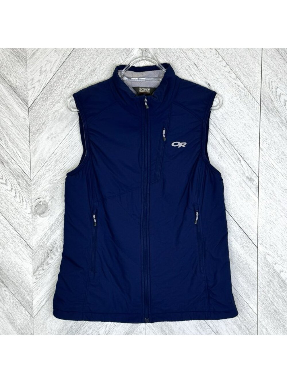 Outdoor Research Refuge Air Vest Mens Medium Royal Blue Full Zip Hiking Gorpcore